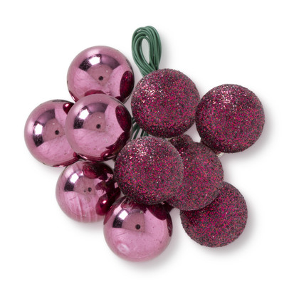 Kerstbal op steker - rood